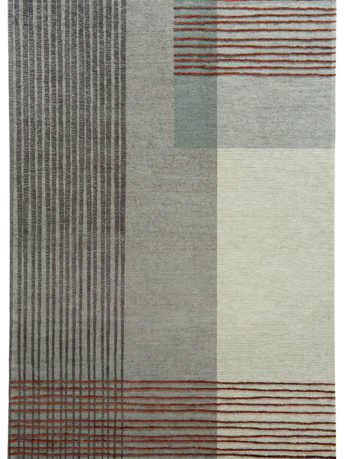 Stribe Vintage-Teppich, Grey-Terra