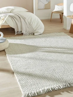 Svanberga Woll-Teppich, Offwhite