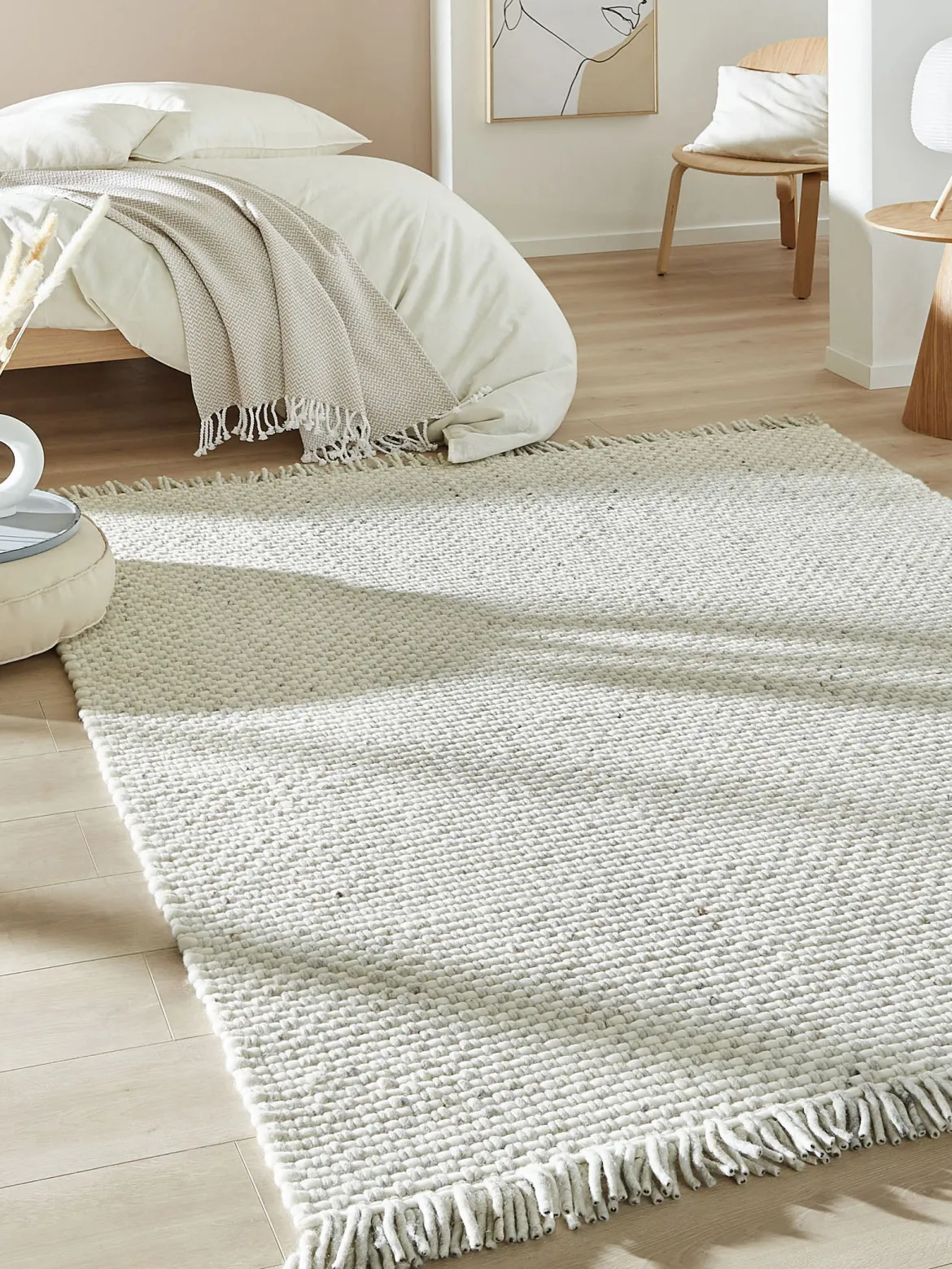 Svanberga Woll-Teppich, Offwhite