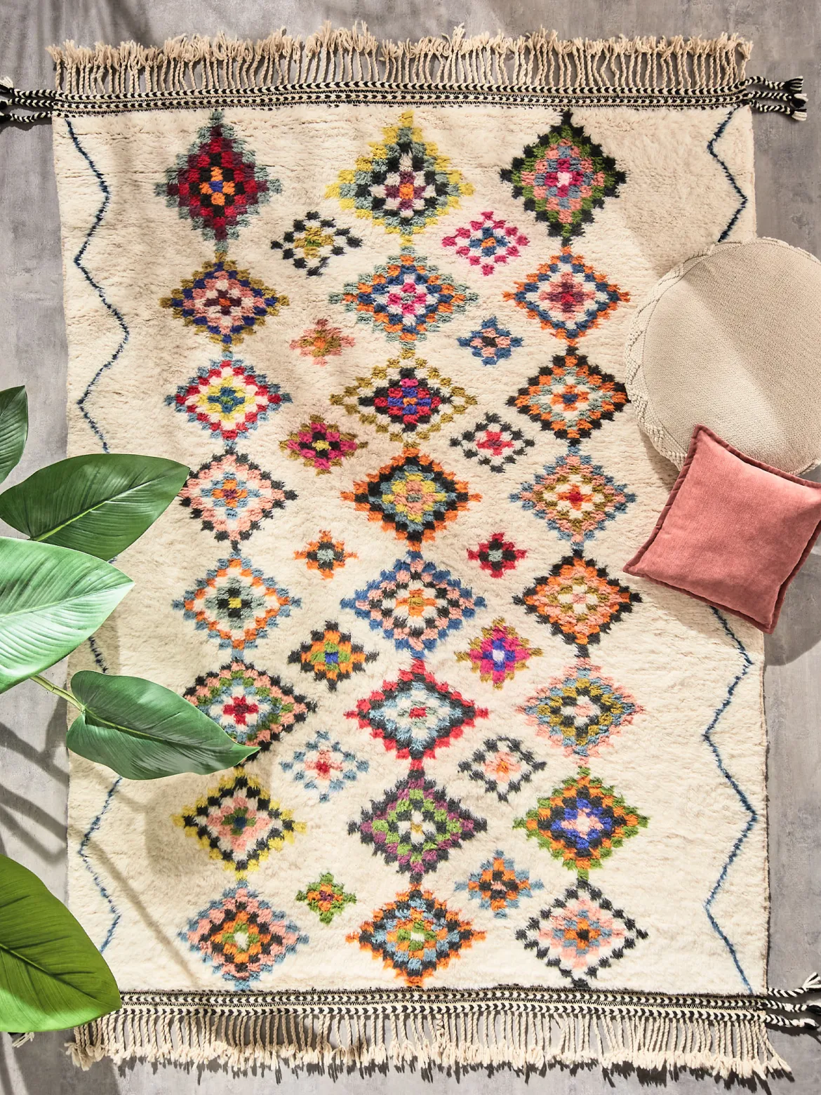 Tafila Berber-Teppich, Creme