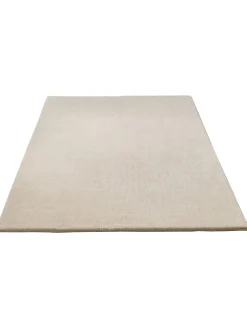 Tamesna Woll-Teppich, Weiss/Natur