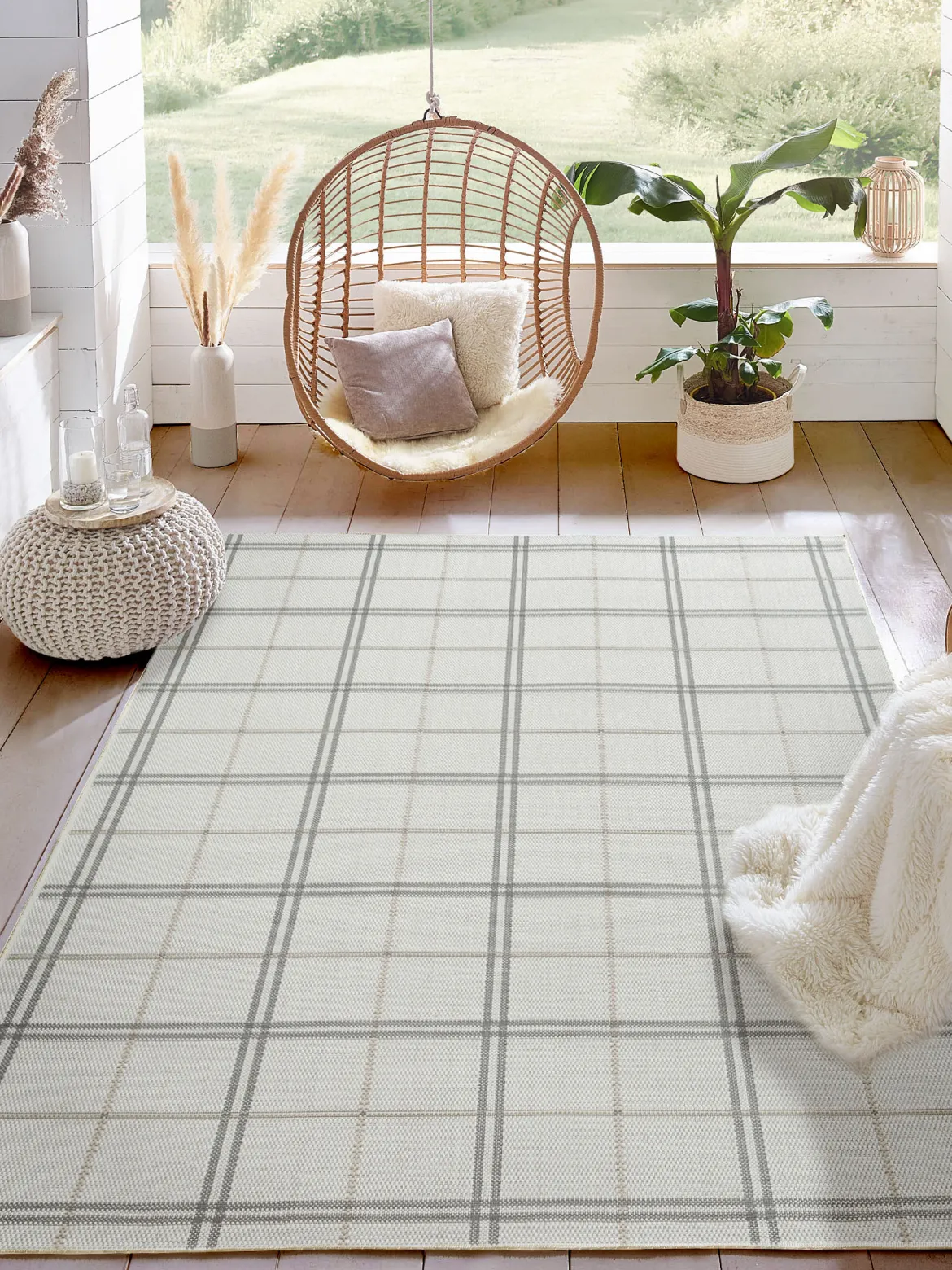 Terrasini Outdoor-Teppich, Silber