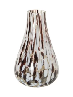 Therry Vase, Weiss/Braun