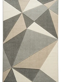 Triogona Moderner Teppich, Grau/Beige