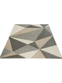 Triogona Moderner Teppich, Grau/Beige