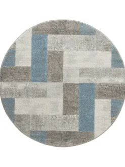 Urban Maze Moderner Teppich, Blue Avenue