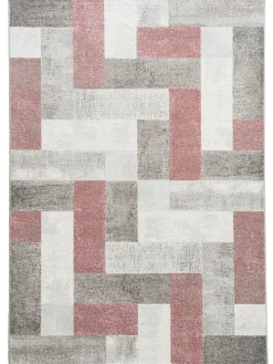 Urban Maze Moderner Teppich, Berry