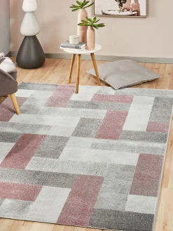 Urban Maze Moderner Teppich, Berry