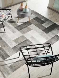 Urban Maze Moderner Teppich, Dark Grey