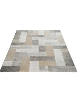Urban Maze Moderner Teppich, Gold