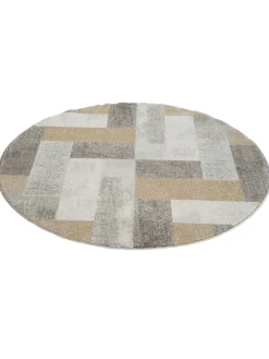Urban Maze Moderner Teppich, Gold