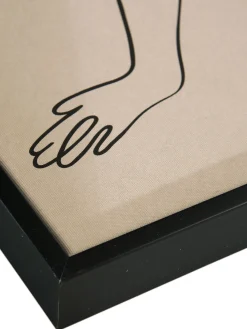 Velara Leinwand-Druck-gerahmt, Beige/Schwarz