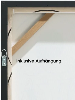 Velara Leinwand-Druck-gerahmt, Beige/Schwarz