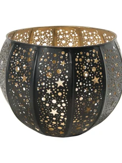 Verano Windlicht, Black/Gold