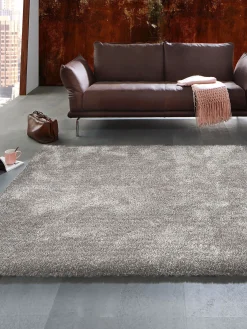 Vernissage Hochflor-Teppich, Silber