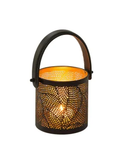 Verucca Windlicht, Black/Gold