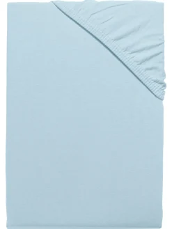 Vicenza Spannbetttuch, Eisblau