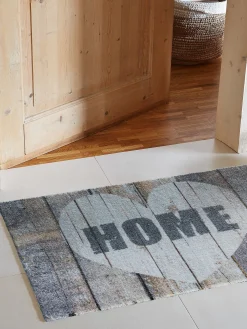 Vintage Wood Sauberlaufmatte, Painted Heart-Brown