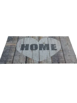 Vintage Wood Sauberlaufmatte, Painted Heart-Brown