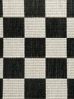 Waikato Outdoor-Teppich, Schwarz/Weiss