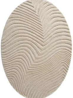 Wavy Woll-Teppich, Beige