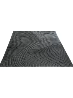 Wavy Woll-Teppich, Dark Grey