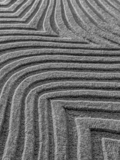 Wavy Woll-Teppich, Dark Grey