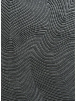 Wavy Woll-Teppich, Dark Grey