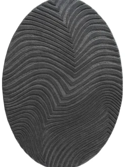 Wavy Woll-Teppich, Dark Grey