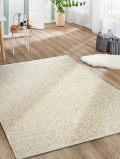 Weißach Woll-Teppich, Beige