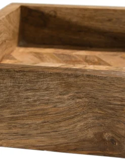 Wooden Mosaik Deko-Tablett, Braun