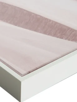 Wüste Leinwand-Druck-gerahmt, Hellbeige