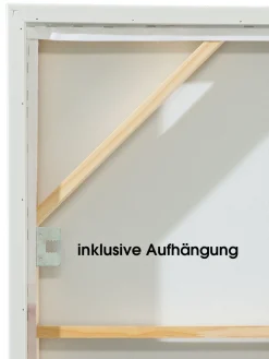 Wüste Leinwand-Druck-gerahmt, Hellbeige