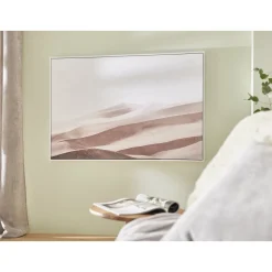 Wüste Leinwand-Druck-gerahmt, Hellbeige