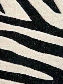 Zarena Woll-Teppich, White/Black