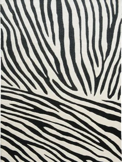 Zarena Woll-Teppich, White/Black
