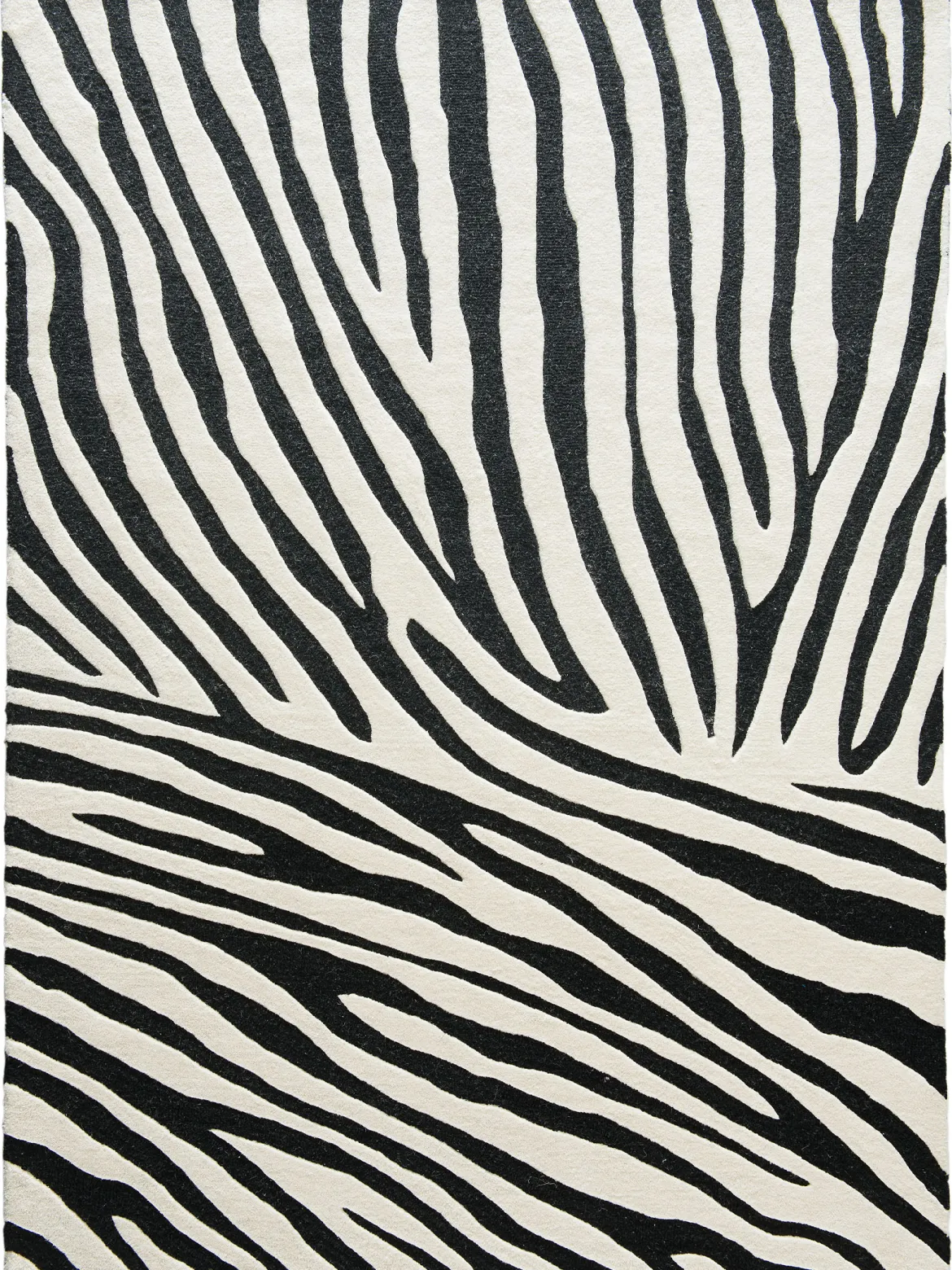 Zarena Woll-Teppich, White/Black