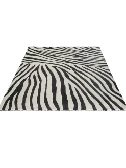 Zarena Woll-Teppich, White/Black