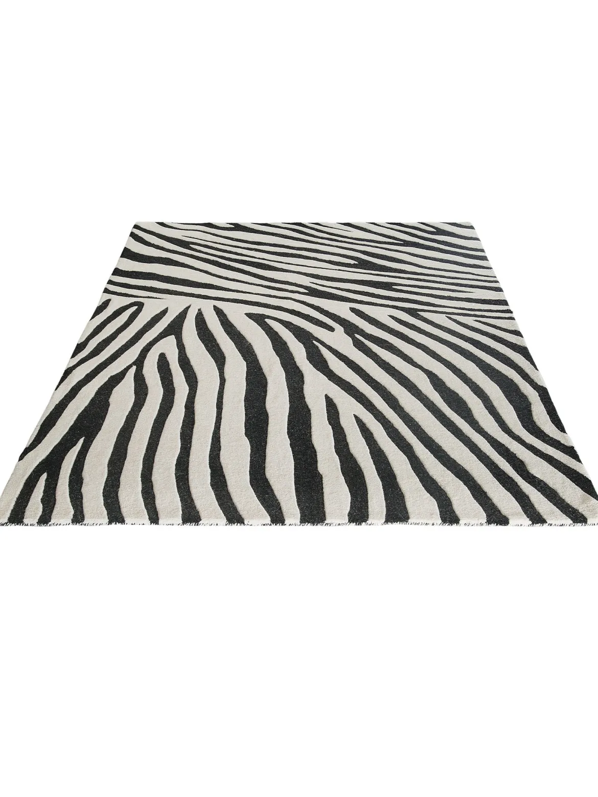 Zarena Woll-Teppich, White/Black
